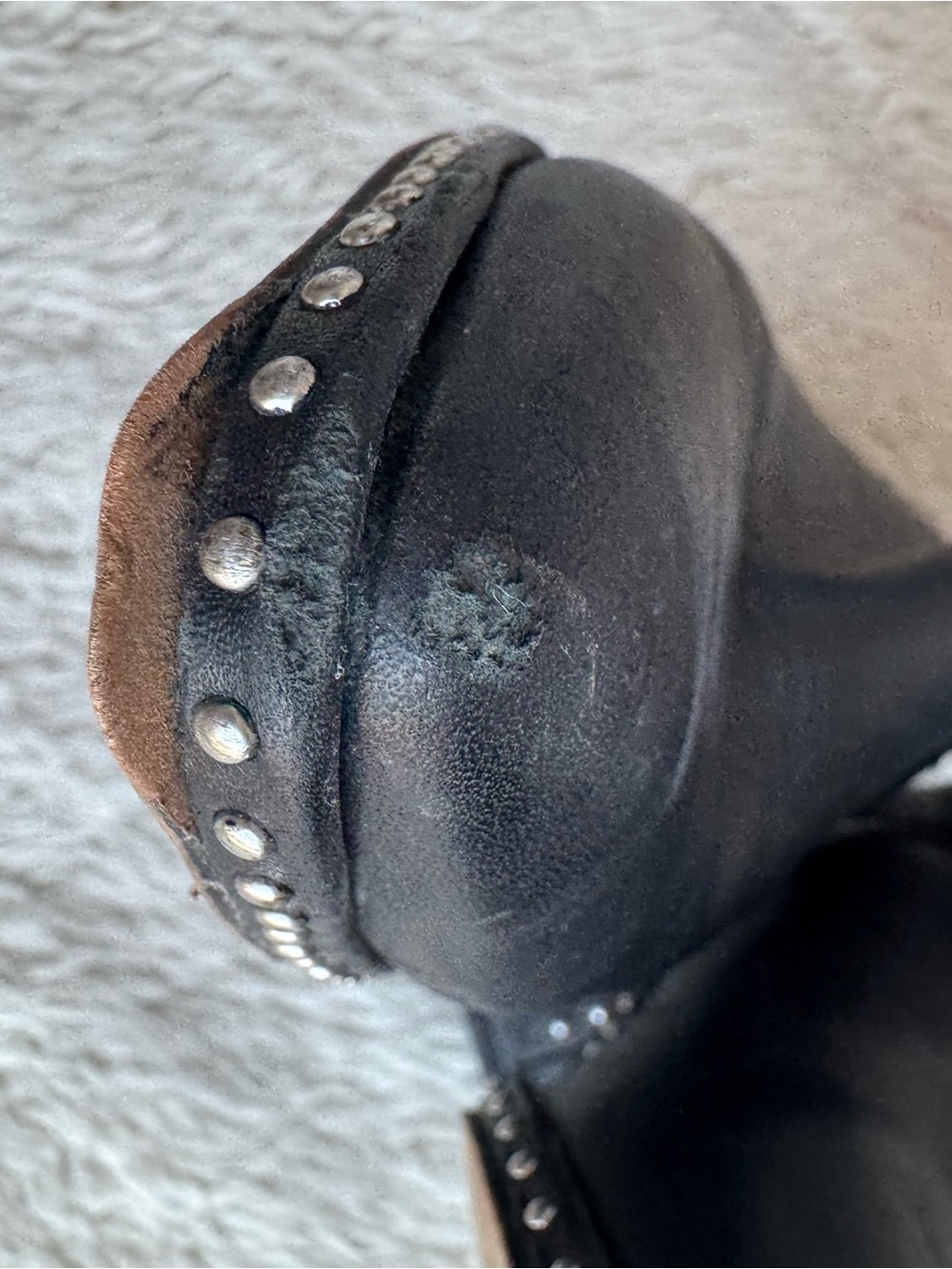 Dolce Vita | Women’s Studded Western Ankle Boots Black Faux Leather - Picture 6 of 7